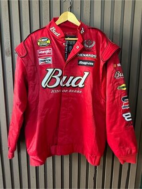 Chase Authentics Dale Earnhardt Budweiser King Of Beers Racing Jacket Mens XL